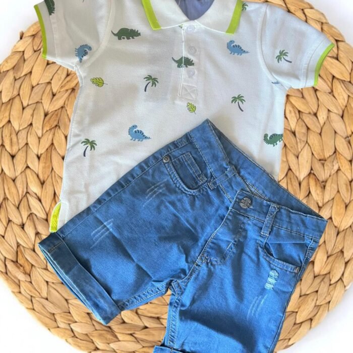 Conjunto polo dinosaurios